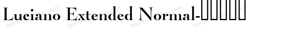 Luciano Extended Normal字体转换